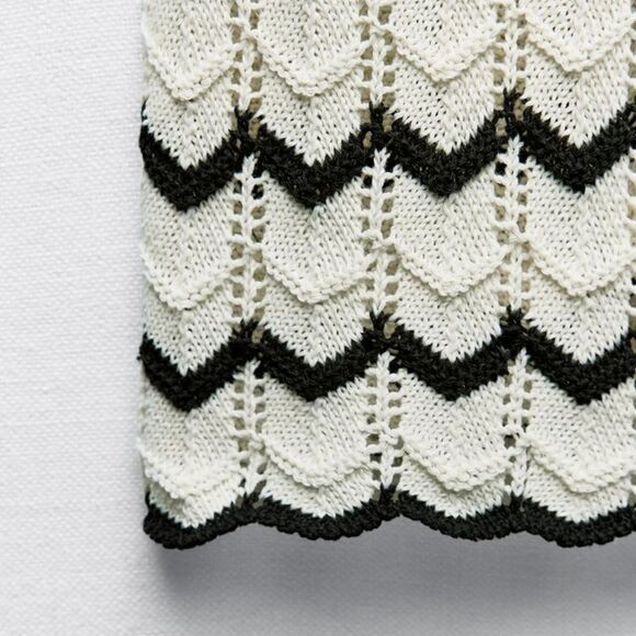 ZARA STRIPED KNIT MINI DRESS - Picture 16 of 16